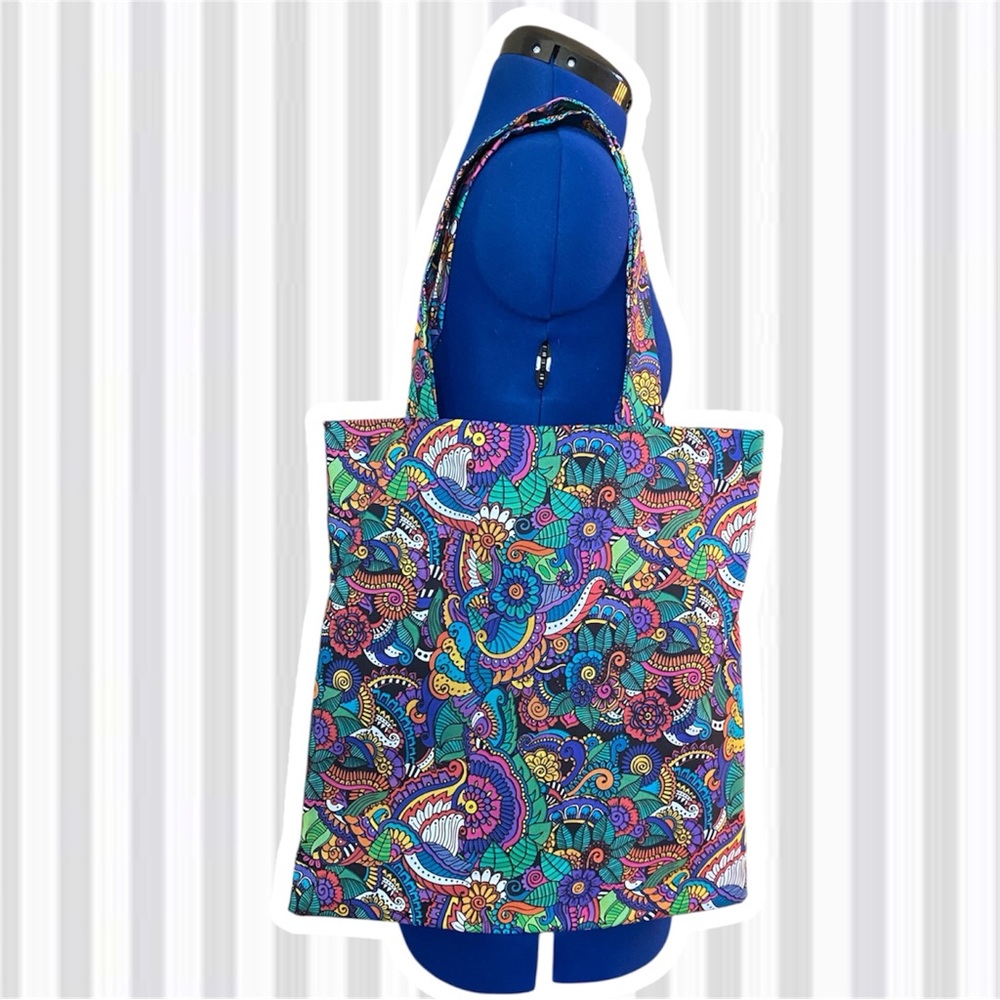 Handmade Multicolor Paisley Tote Bag